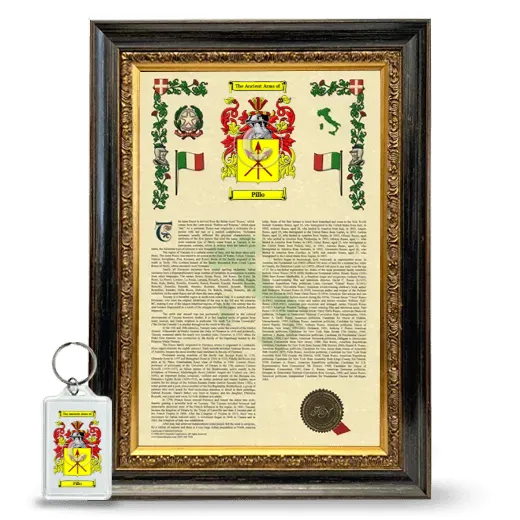 Pillo Framed Armorial History and Keychain - Heirloom