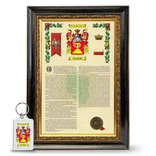 Porembski Framed Armorial History and Keychain - Heirloom