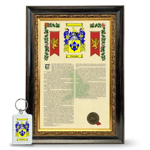 Portment Framed Armorial History and Keychain - Heirloom