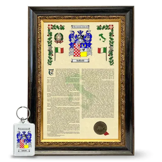 Raffaelli Framed Armorial History and Keychain - Heirloom