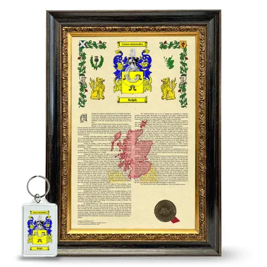 Ralph Framed Armorial History and Keychain - Heirloom