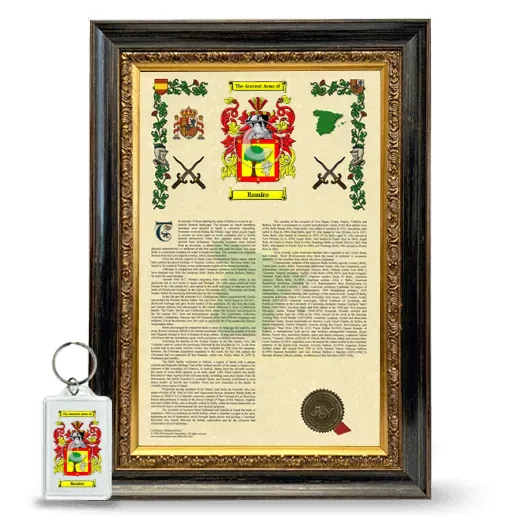 Ramiro Framed Armorial History and Keychain - Heirloom