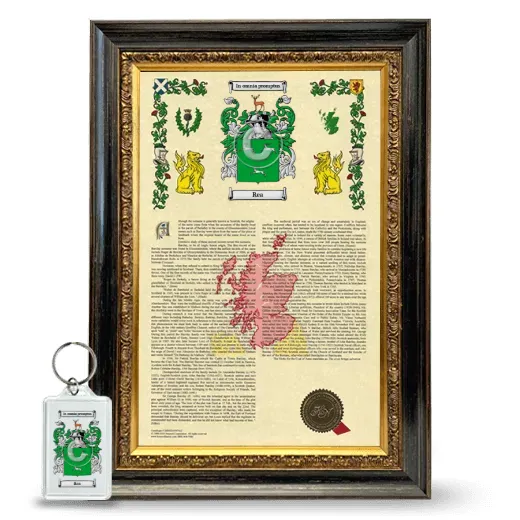 Rea Framed Armorial History and Keychain - Heirloom