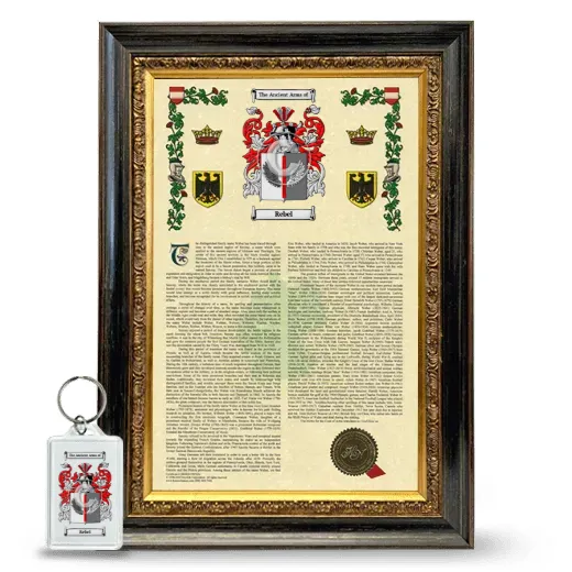 Rebel Framed Armorial History and Keychain - Heirloom