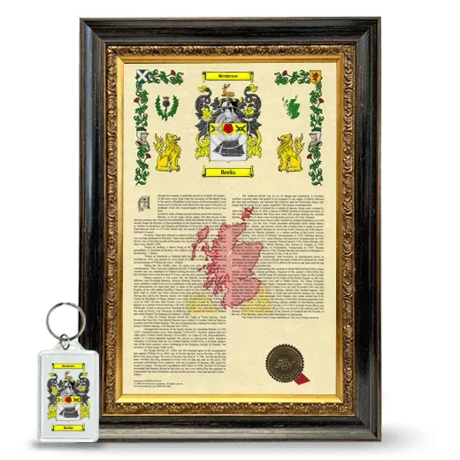 Reeks Framed Armorial History and Keychain - Heirloom