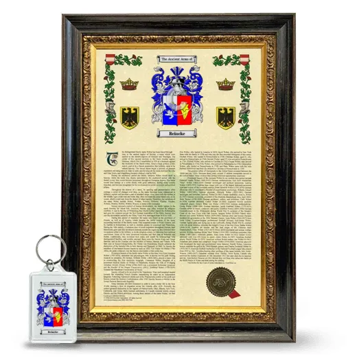 Reineke Framed Armorial History and Keychain - Heirloom