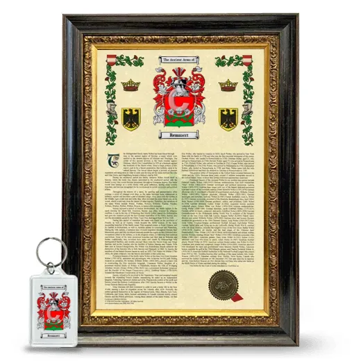 Remmert Framed Armorial History and Keychain - Heirloom