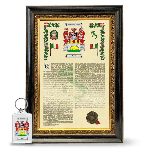 Ricco Framed Armorial History and Keychain - Heirloom