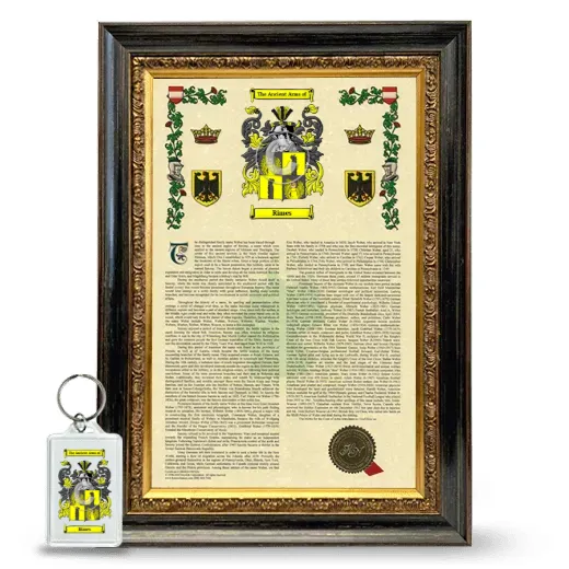 Rimes Framed Armorial History and Keychain - Heirloom