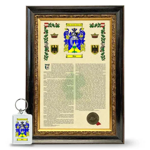 Rise Framed Armorial History and Keychain - Heirloom