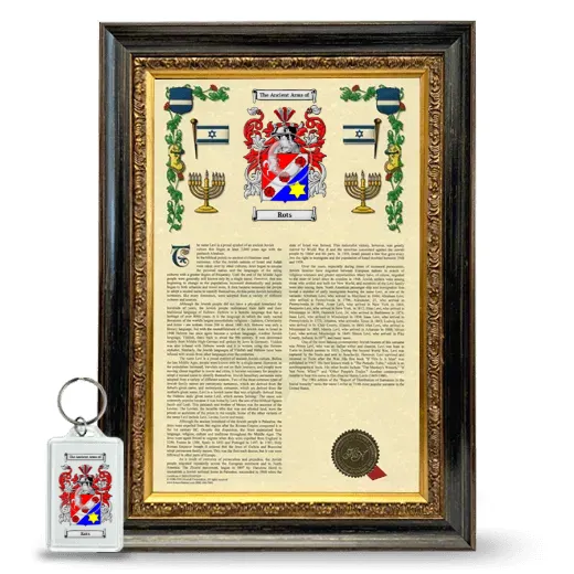 Rots Framed Armorial History and Keychain - Heirloom
