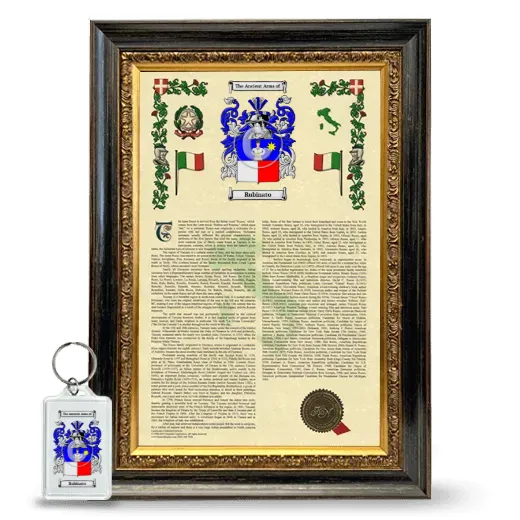 Rubinato Framed Armorial History and Keychain - Heirloom