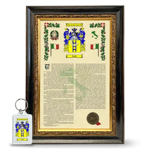 Scala Framed Armorial History and Keychain - Heirloom