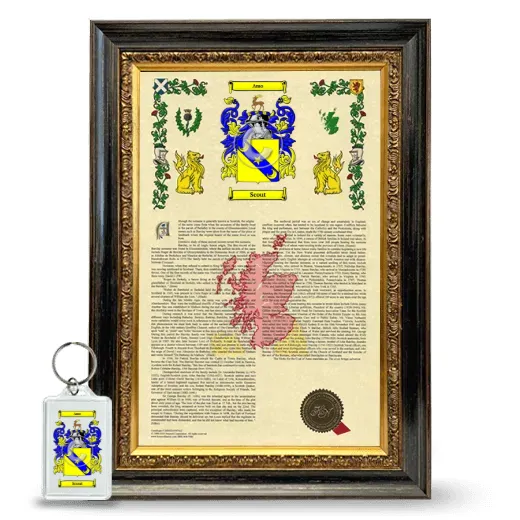 Scout Framed Armorial History and Keychain - Heirloom