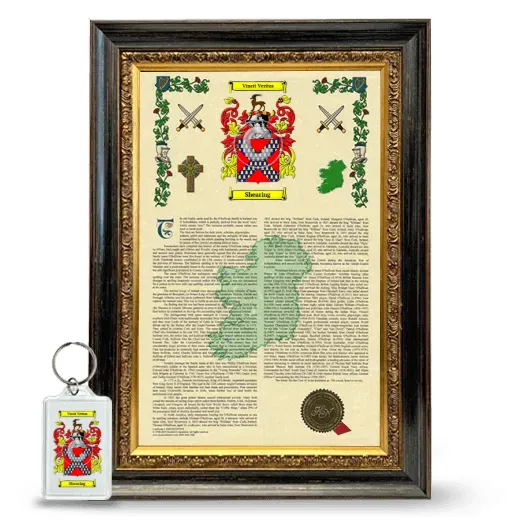 Shearing Framed Armorial History and Keychain - Heirloom