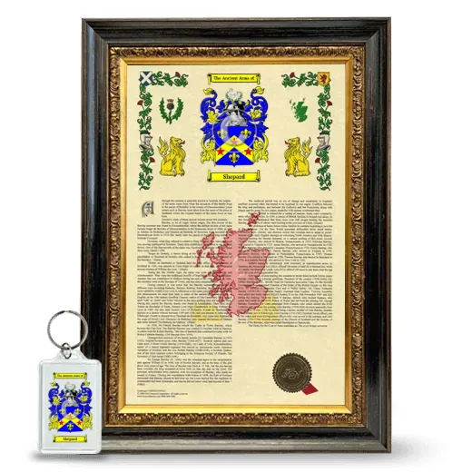 Shepard Framed Armorial History and Keychain - Heirloom