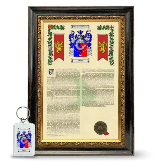 Sibble Framed Armorial History and Keychain - Heirloom