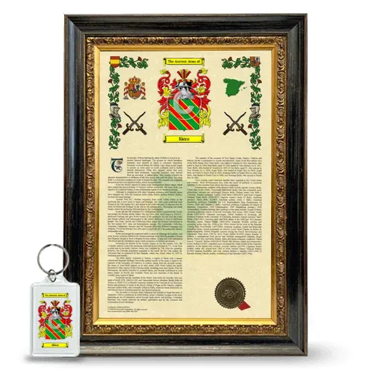 Siero Framed Armorial History and Keychain - Heirloom