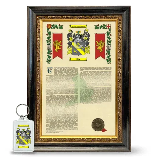 Slint Framed Armorial History and Keychain - Heirloom