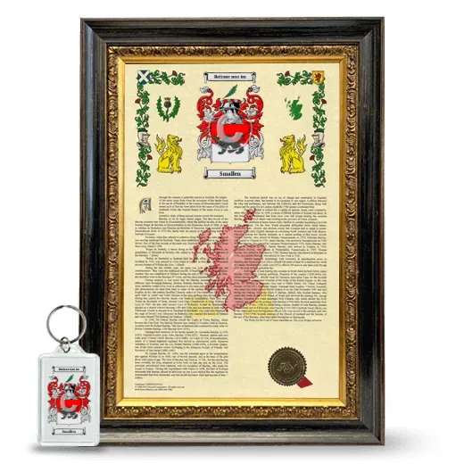 Smallen Framed Armorial History and Keychain - Heirloom
