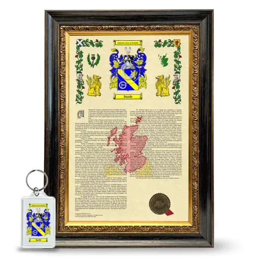 Smele Framed Armorial History and Keychain - Heirloom