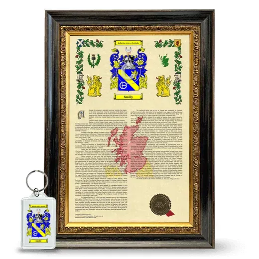 Smilly Framed Armorial History and Keychain - Heirloom