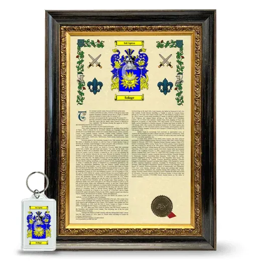 Solage Framed Armorial History and Keychain - Heirloom