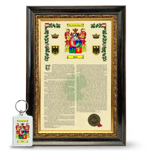 Spitz Framed Armorial History and Keychain - Heirloom