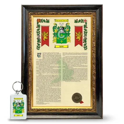 Spriet Framed Armorial History and Keychain - Heirloom