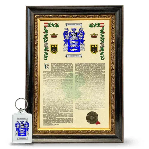 Summerfield Framed Armorial History and Keychain - Heirloom
