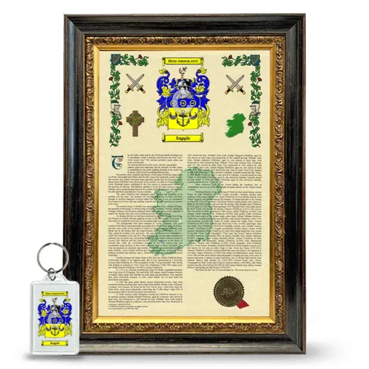 Supple Framed Armorial History and Keychain - Heirloom