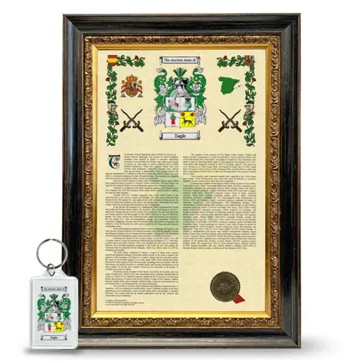 Tagle Framed Armorial History and Keychain - Heirloom