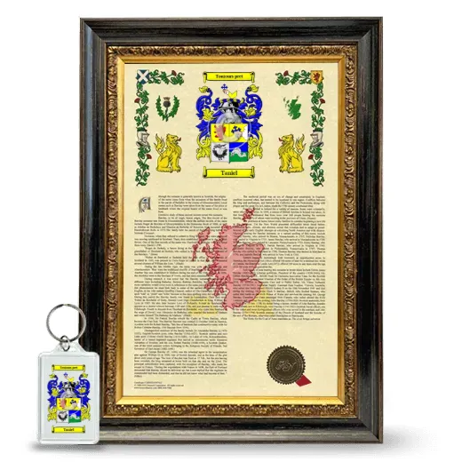Taniel Framed Armorial History and Keychain - Heirloom