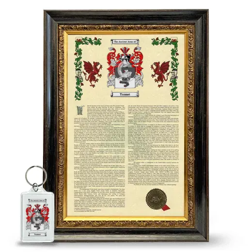 Tannat Framed Armorial History and Keychain - Heirloom