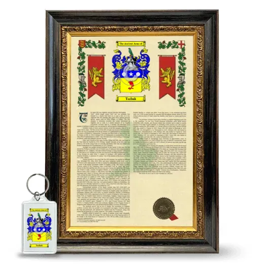 Tarbak Framed Armorial History and Keychain - Heirloom