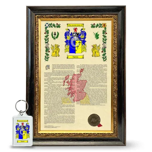 Tarves Framed Armorial History and Keychain - Heirloom