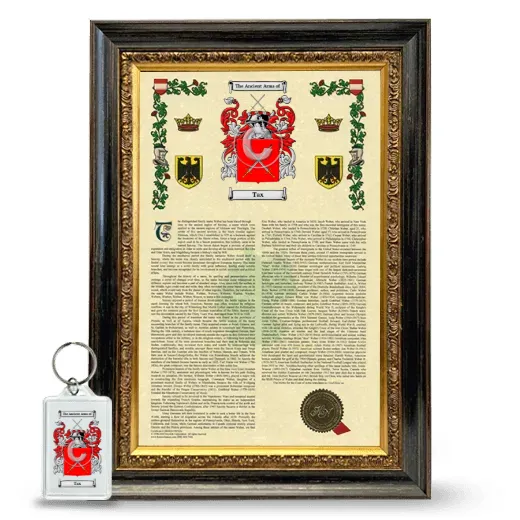 Tax Framed Armorial History and Keychain - Heirloom