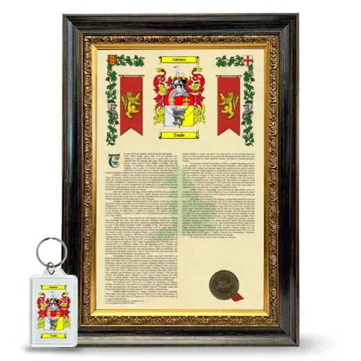 Teale Framed Armorial History and Keychain - Heirloom