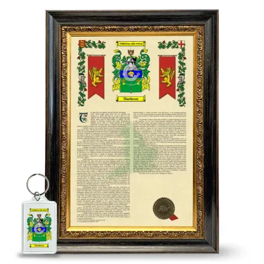 Thackeray Framed Armorial History and Keychain - Heirloom