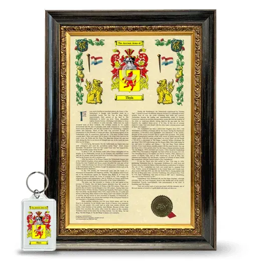 Thyis Framed Armorial History and Keychain - Heirloom