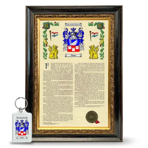 Tieme Framed Armorial History and Keychain - Heirloom