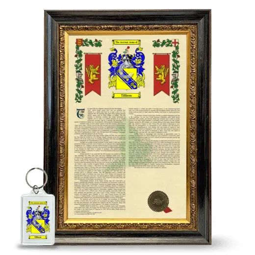 Tillison Framed Armorial History and Keychain - Heirloom