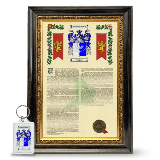 Tomas Framed Armorial History and Keychain - Heirloom