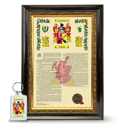 Torrence Framed Armorial History and Keychain - Heirloom