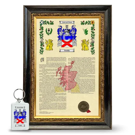 Twiddy Framed Armorial History and Keychain - Heirloom