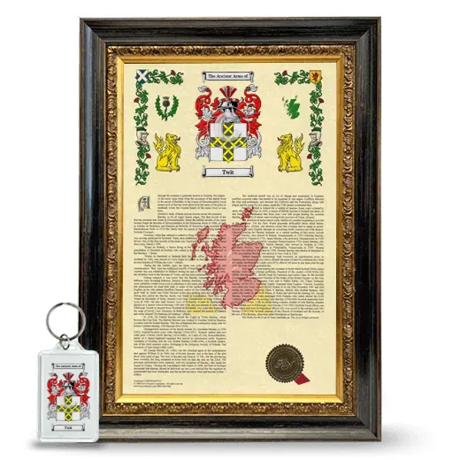 Twit Framed Armorial History and Keychain - Heirloom