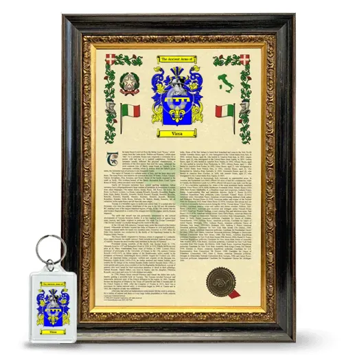 Viera Framed Armorial History and Keychain - Heirloom