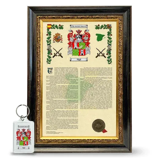 Vigil Framed Armorial History and Keychain - Heirloom