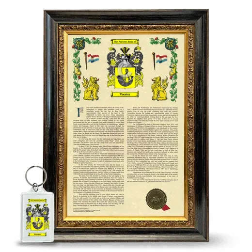 Vorster Framed Armorial History and Keychain - Heirloom
