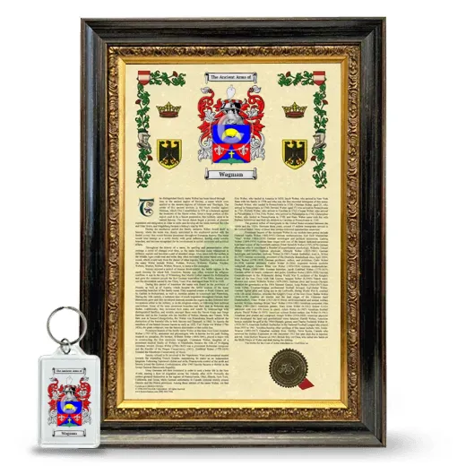 Wagman Framed Armorial History and Keychain - Heirloom